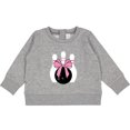 thumbnail image 2 of Inktastic Bowling Pins Coquette Bow Baby Sweatshirt, 2 of 4