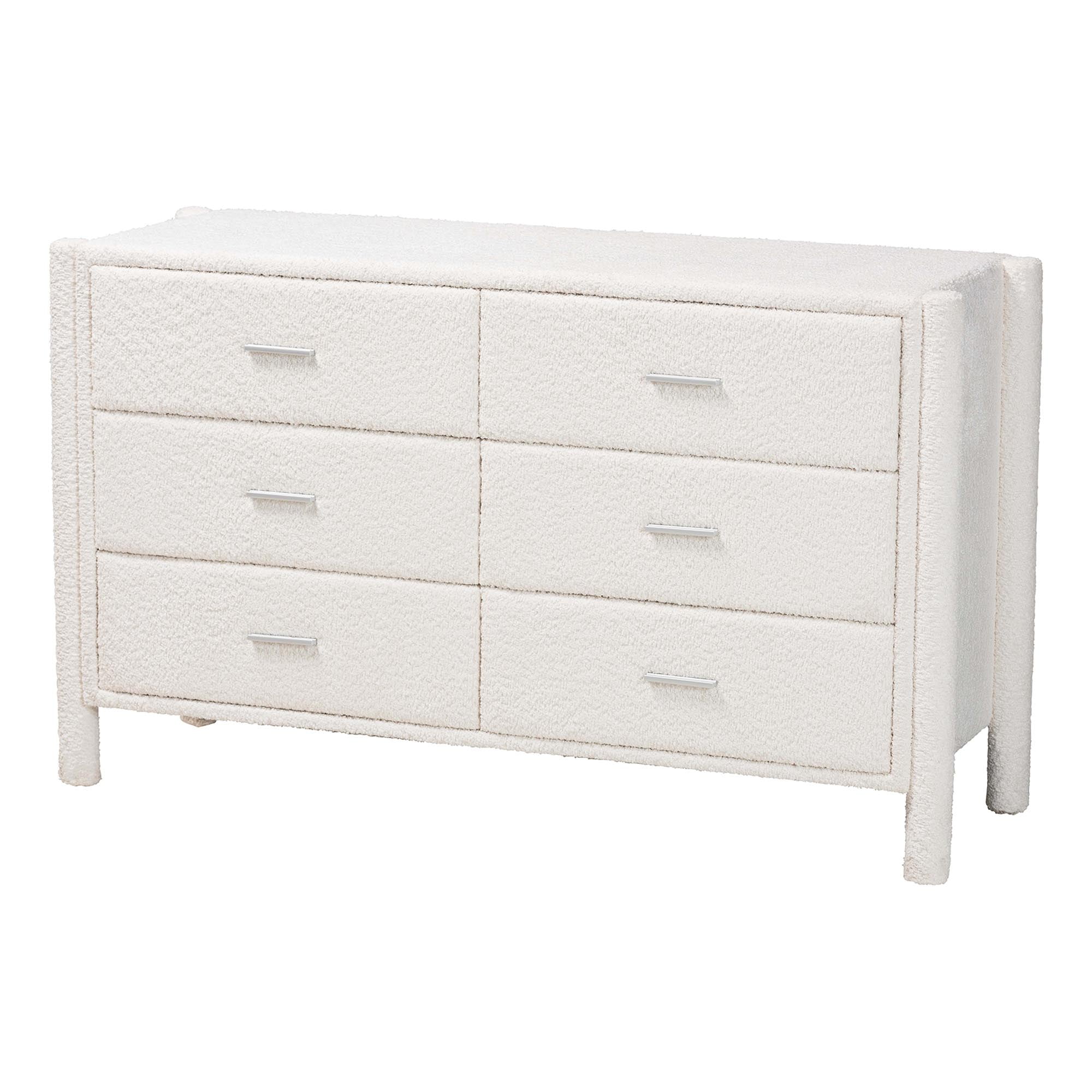 Baxton Studio Laria Modern Dresser, 6-Drawer, White