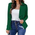 thumbnail image 2 of Odeerbi Reduced Blazer Jackets For Women Fall Blazers Trendy Top Cardigan Outwear Suit Coat Long Sleeve Coat Green, 2 of 6
