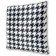 thumbnail image 3 of GZHJMY Houndstooth Black White Throw Pillow Covers Pillowcase Sofa Decor Back Cushion Case 2 Pack Office Car Holiday Birthday Housewarming Gift Spring Summer Party Favors 16" × 16", 3 of 5