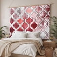 thumbnail image 3 of Red Morocco Tapestry for Bedroom Wall Hanging Tapestry, Rustic Country Smear Street Mottled Art Ceiling Backdrop Tapestries Poster Blanket Wall Decor for Teens Room Living Room Dorm 55" x 73", 3 of 8