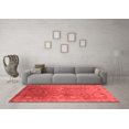 thumbnail image 3 of Ahgly Company Indoor Round Oriental Red Industrial Area Rugs, 5' Round, 3 of 4