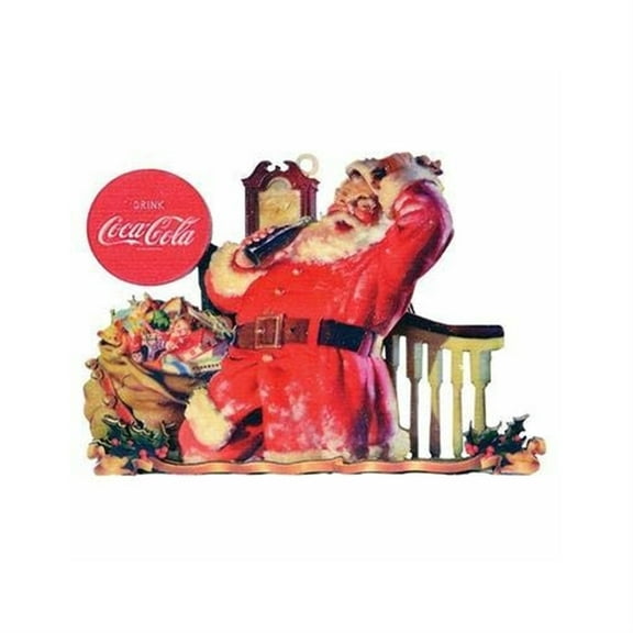 Old World Christmas Ginger Cottages Wooden Ornament for Christmas Tree, Coca-Cola Santa Staircase
