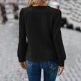 thumbnail image 4 of WRKEKC T-Shirts à Manches Longues pour Femmes, Hauts d'Été pour Femmes, Hauts Décontractés Unis à Texture Torsadée, Col Rond, Manches Longues, 4 of 4
