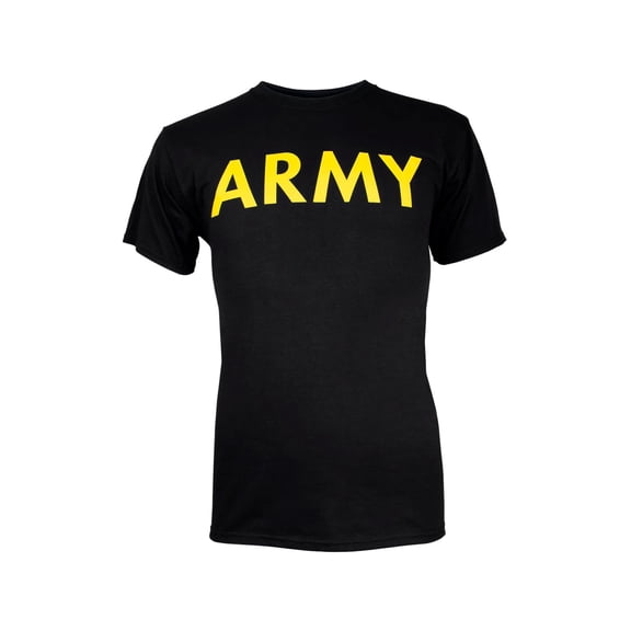 Fox Outdoor Products Army One-Sided Yellow Imprinted T-Shirt, Black, XX-Large