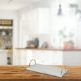 thumbnail image 2 of Maison Concepts White Marble Rect. Serving Tray With Gold Handles (18L X 10W X 3H), 2 of 4