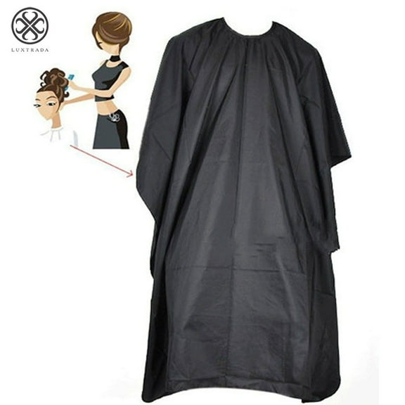 Luxtrada Hair Cutting Cape Pro Salon Hairdressing Hairdresser Gown Barber Solid Black