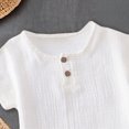 thumbnail image 5 of NOLDARES Toddler Baby Boy Clothes Cute Outfit Striped T-Shirt with Leather Tag + Short Set 3 Months-3 Years Blazer,3-4 Y, 5 of 6
