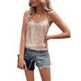 thumbnail image 4 of LMLYSoH Women´s Summer Sequin Cami Tops Spaghetti Strap V-Neck Sparkle Shimmer Loose Sleeveless Tanks Tops, 4 of 7