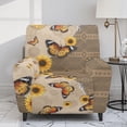 thumbnail image 2 of Kuiaobaty Butterfly Sunflower Print Reclining Slipcover Mandala Aztec Thick Recliner Chair Cover Breathable Recliner Couch Cover Washable Reclining Sofa Slipcover with Pocket for Living Room, 2 of 8