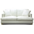 thumbnail image 6 of Hello Sofa Home Galaxy Modern Top Grain Leather Loveseat in White, 6 of 7