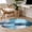 Blue, variant on Teal Blue Round Area Rug 4 FT, Non Slip Indoor Outdoor Rug, Modern Oil Painting Abstract Ombre Geometric Washable Soft Circular Carpet Non-Shedding Floor Mat for Coffee Table Nursery Foyer Balcony