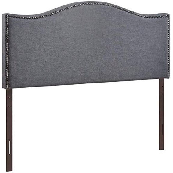Rosebery Kids Upholstered Queen Panel Headboard in Smoke