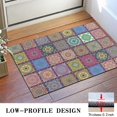 thumbnail image 3 of Bohemian Retro Floral Non-Slip Entryway Door Mat,Boho Indoor Decor Durable Low Plush Door Mat,Washable Welcome Rug for Patio Hallway Home Decor 16x24 Inches, 3 of 7