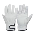 thumbnail image 2 of YLOHUIL Work Gloves, Leather Gardening Gloves for Men Women, Thorn Proof Breathable Cowhide Gloves for Construction Driving and Yard Work, One Size Protective Gloves, 2 of 8