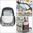 thumbnail image 4 of Pioneer Flower Floral Print Pattern 17" School Backpacks for Teens,Waterproof Oxford Fabric,S-Shape Padded Straps for School,Travel,Hiking,Camping, 4 of 5