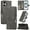Gray, variant on Dteck Magnetic Wallet Phone Case For iPhone 17 with Card Holder and Stand, Shockproof Synthetic Leather Cover with Full Body Protection and Magnetic Clasp, Yellow