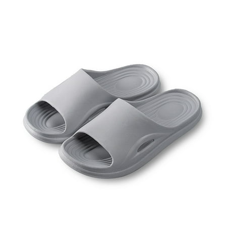 

Thick Sole Slippers Super Soft EVA Flip Flop Anti-Slip Flat Athletic Sandal for Indoor Outdoor Bathroom Gray 38/39