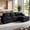 Black, 9ft, variant on Modular Sectional Sofa, 111/118" L-Shaped Couch with Wide Armrests for Living Room, Convertible for Sleeping, Gaming, or Office