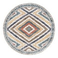 thumbnail image 3 of Unique Loom Aramis Collection Area Rug - Rio (5' 3" Round Blue/Cream), 3 of 7