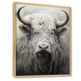 thumbnail image 2 of Designart "Minimalistic Grey Yak Art" Yaks Floater Framed Canvas Art Print, 2 of 5