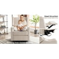 thumbnail image 4 of Karkanic Swivel Glider Recliner Chair with Footrest, Upholstered Comfort Design for Nursery or Bedroom, Beige, 4 of 10
