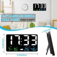 thumbnail image 4 of 2X Reloj de Pared Digital con Pantalla Grande, Relojes de Pared Digitales LED USB de 25cm Reloj Despertador para Dormitorios con EstacióN MeteorolóGica, 4 of 5