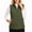 Army Green, variant on Women's Quilted Puffer Vest Stand Collar Zip Up Pockets Casual for Winter