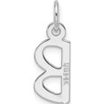 thumbnail image 3 of 14K White Gold Slanted Block Letter B Initial Charm (Width 6.75) (Length 18.9) - Jbsp, 3 of 5