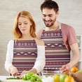 thumbnail image 3 of Red Boho Ethnic Geometric Pattern Apron-Garden Aprons for Women with Pockets-Cotton Linen Waterproof Kitchen Cooking Gardening Aprons Adjustable for Kitchen,Cooking,BBQ and Salon 33x27 Inch, 3 of 7