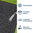thumbnail image 3 of Garvee 9'x18' Outdoor Rug Waterproof Plastic Straw Rug, Reversible Outside Carpet UV Resistant Modern RV Mat for Backyard Garden Deck Poolside, Black, 3 of 6