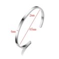 thumbnail image 4 of Minimalist Stainless Steel Bangle For Men 4mm 6mm 8mm Width Opending Bracelet Homme High Quality Man Hand Jewelry Accessories, 4 of 6