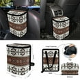 thumbnail image 4 of Renewold American Tribal Southwest Brown 15 PCS Car Seat Covers Set for Men Women, with Steering Wheel Cover Seat Belt Pads Trash Bin Sunglass Pocket Rear View Mirror Protector Coasters Key Chain, 4 of 7