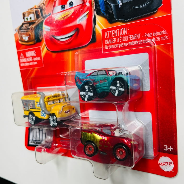 Disney Pixar Cars Mini Racers 3-Pack Metal Vehicles, For