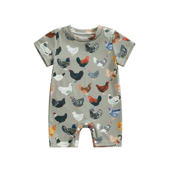 Gupgi Western Baby Boy Cow Print Romper Infant Short Sleeve One Piece Bodysuit Shorts Baby Summer Jumpsuits