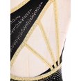 thumbnail image 5 of iiniim Women's Lyrical Dance Costume Sleeveless Shiny Rhinestone Tulle Skirted Leotard Figure Skating Dress Black XXL, 5 of 7