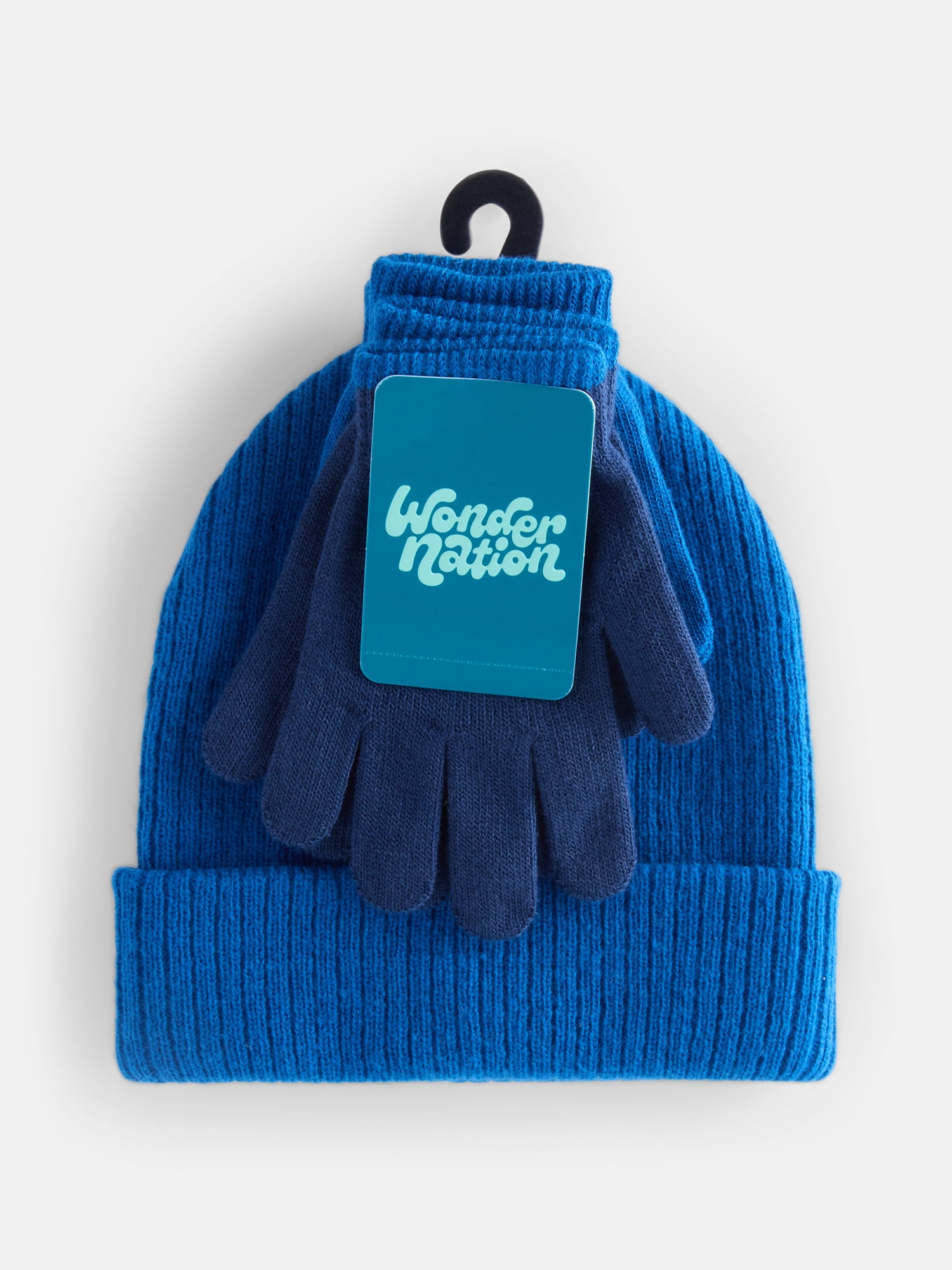 Wonder Nation Kids' Beanie Hat and Gloves Set, 5- Piece