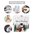 thumbnail image 5 of Boanket Snowman, Cloth Napkins Set of 4, Holiday Napkins for Baby Shower, Christmas Snowflake Buffalo Tree Washable Reusable Dinner Napkins for Cocktail Wedding Party, 20 x 20 Inch, 5 of 7