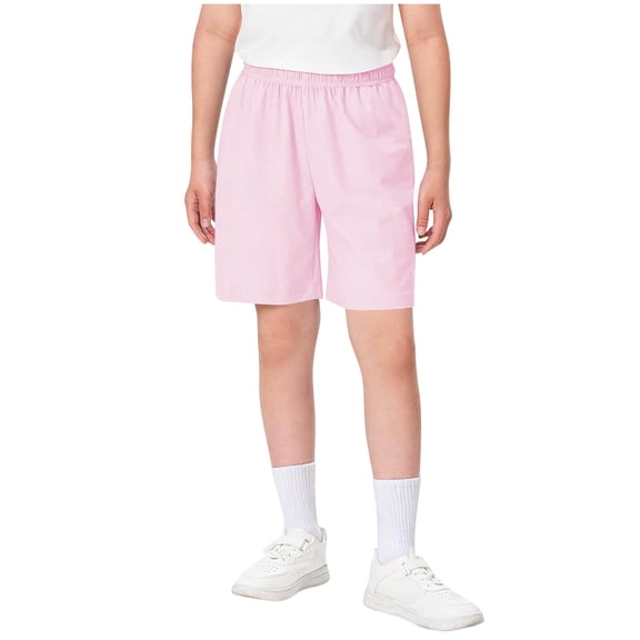 Dagugfen Athletic Shorts for Boys Girls 9" Inseam Elastic Waist Kids Shorts Lightweight Summer Outdoor Activewear Shorts 5-15 Years