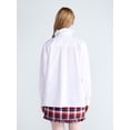 thumbnail image 3 of Free Assembly Women's and Women's Plus Ruffle Neck Cotton Top, Sizes XS-4X, 3 of 5