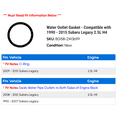 thumbnail image 2 of Water Outlet Gasket - Compatible with 1990 - 2015 Subaru Legacy 2.5L H4 1991 1992 1993 1994 1995 1996 1997 1998 1999 2000 2001 2002 2003 2004 2005 2006 2007 2008 2009 2010 2011 2012 2013 2014, 2 of 2
