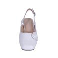 thumbnail image 2 of PEERAGE Cheryl 2 Women's Wide Width Slingback Leather Dress Shoes WHITE 7.5, 2 of 6