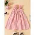 thumbnail image 3 of Faithtur Robes d'Été pour Bébé Filles, Sans Manches Col Carré Fleur 3D Robes Amples, 3 of 8