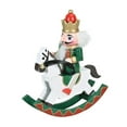 thumbnail image 3 of Nutcracker Figurine Decoration Wooden Rocking Horse for Christmas Holiday Indoor Home Office Table Centerpiece, 3 of 9
