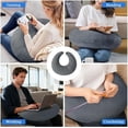 thumbnail image 3 of CJC Gaming Pillow Arm Support Pillow for Back & Arms, U-Shaped Lap Pillow for Adults Gaming, Reading, Working (Dark Gray), 3 of 10