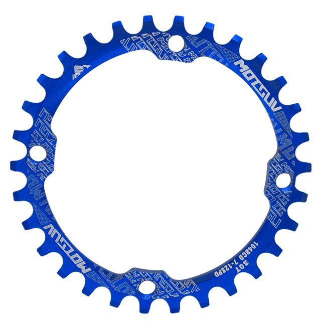 Bicicleta MOTSUV 104BCD plato de bicicleta 30T MTB bicicleta cadena rueda manivela parte (azul) Tmvgtek Accesorios para bicicletas