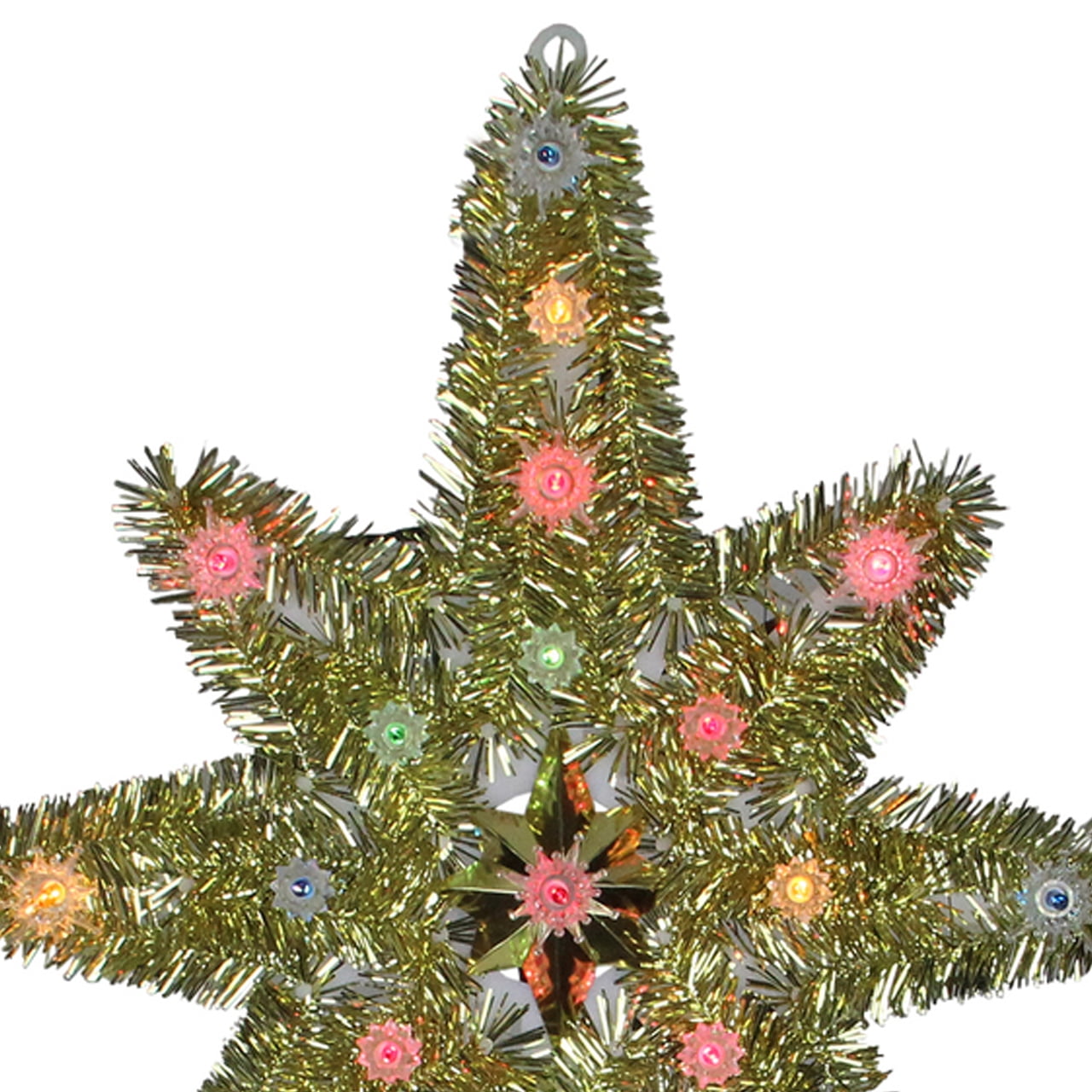 Northlight 21" Lighted Gold Star of Bethlehem Christmas Tree Topper - Multicolor Lights