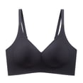 thumbnail image 3 of Jinhomg Seamless Bra for Women Gentle Coverage Weekend Styling Wirefree Bralette No Print Pullover Style for Daily Lounge Wear, Stable Hold, for Smooth Styling Black XL, 3 of 6