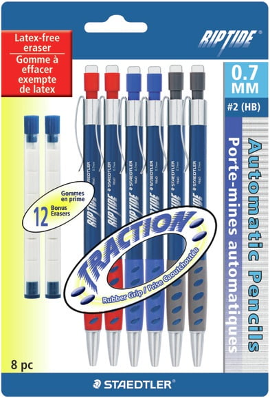 Riptide Automatic Pencils W/Eraser Refills 8/Pkg
