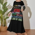thumbnail image 4 of Names of God Lord Jesus Christ - Bible Verse Christian Gifts Store Long Sleeved Dress summer dress woman 2024, 4 of 7